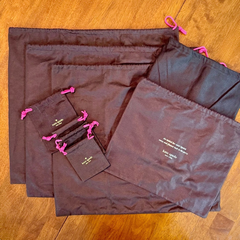 Lot of 9 Kate Spade Dust Bags